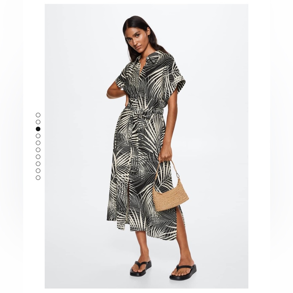 MANGO belt shirt dress